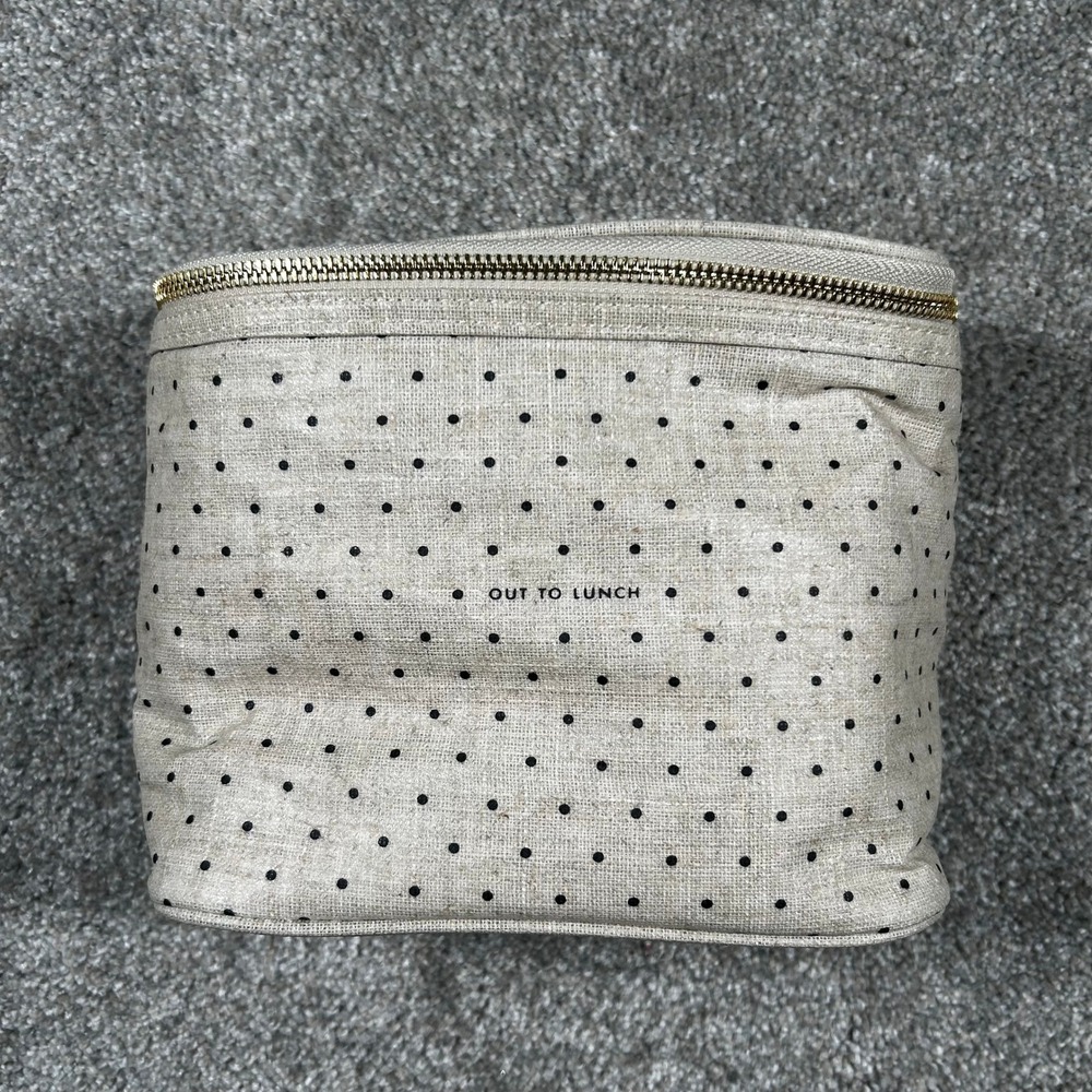 Kate Spade New York Out To Lunch Polka Dot Insulated Lunch Bag Cream Black